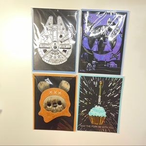 🌟final markdown🌟 Set of four Star Wars birthday cards